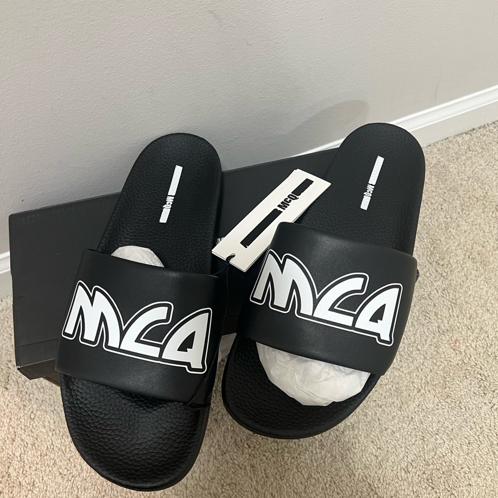 MCQ by Alexander McQueen Logo Slide Sandals